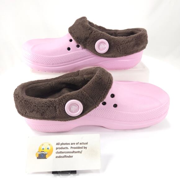 CROCS Light Pink and Dark Brown Women's Loafers - Picture 4 of 9